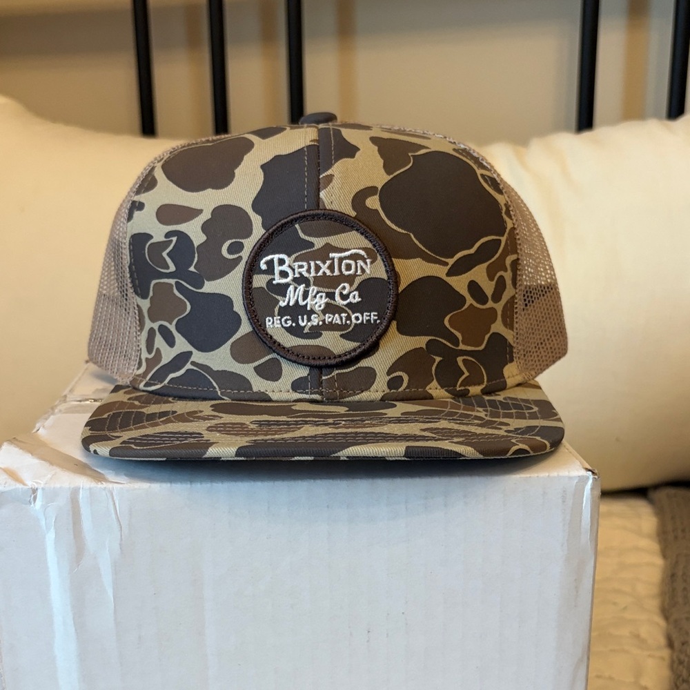 Brixton Brown Camo Trucker Cap